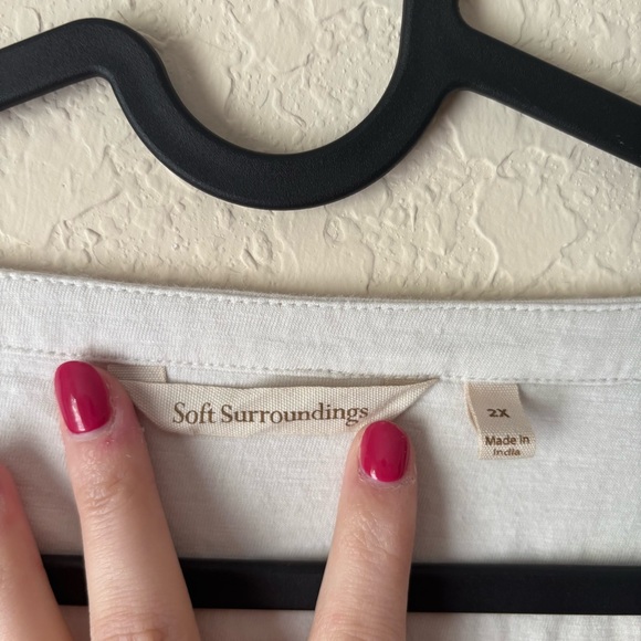 Soft Surroundings | Women's Boho Embroidered Sea Pines Tunic Top Size 2X - Picture 3 of 10